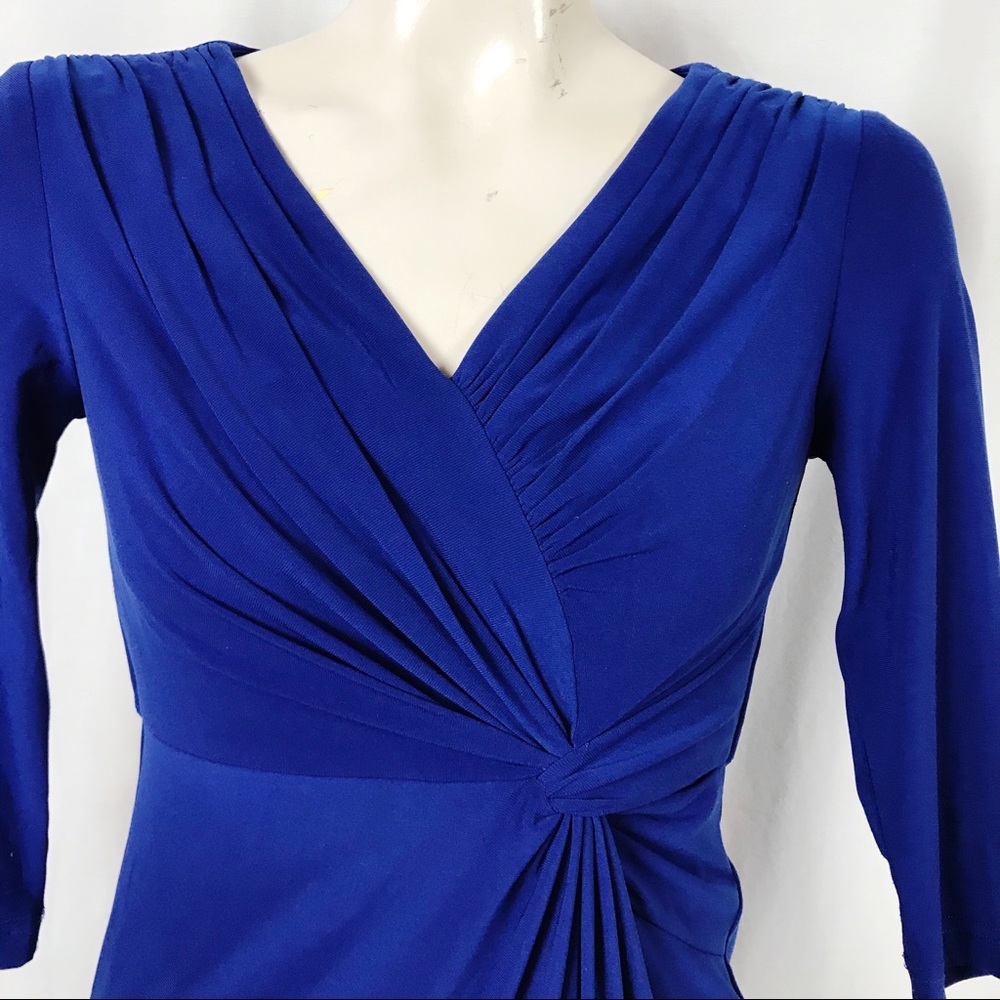 Adrianna Papell surplice twist midi dress 2P. B148 - Picture 2 of 8